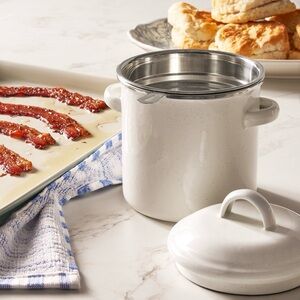 The Pioneer Woman White Grease Container